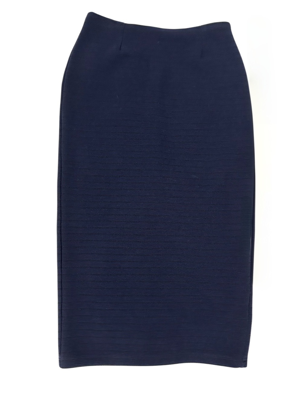 Olivaceous Navy Black Striped Pencil Skirt Size Small Workwear